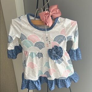 Pete + Lucy Colorful Rainbow Girls Dress